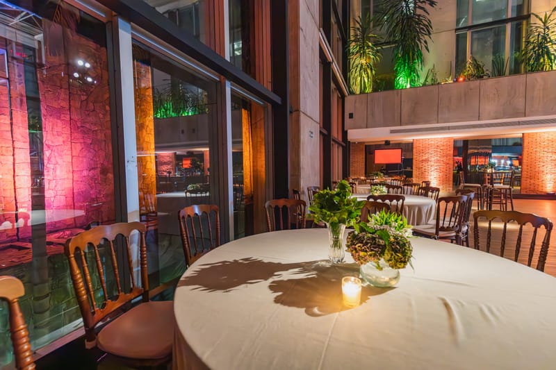 Private event setup at Wing Snob restaurant